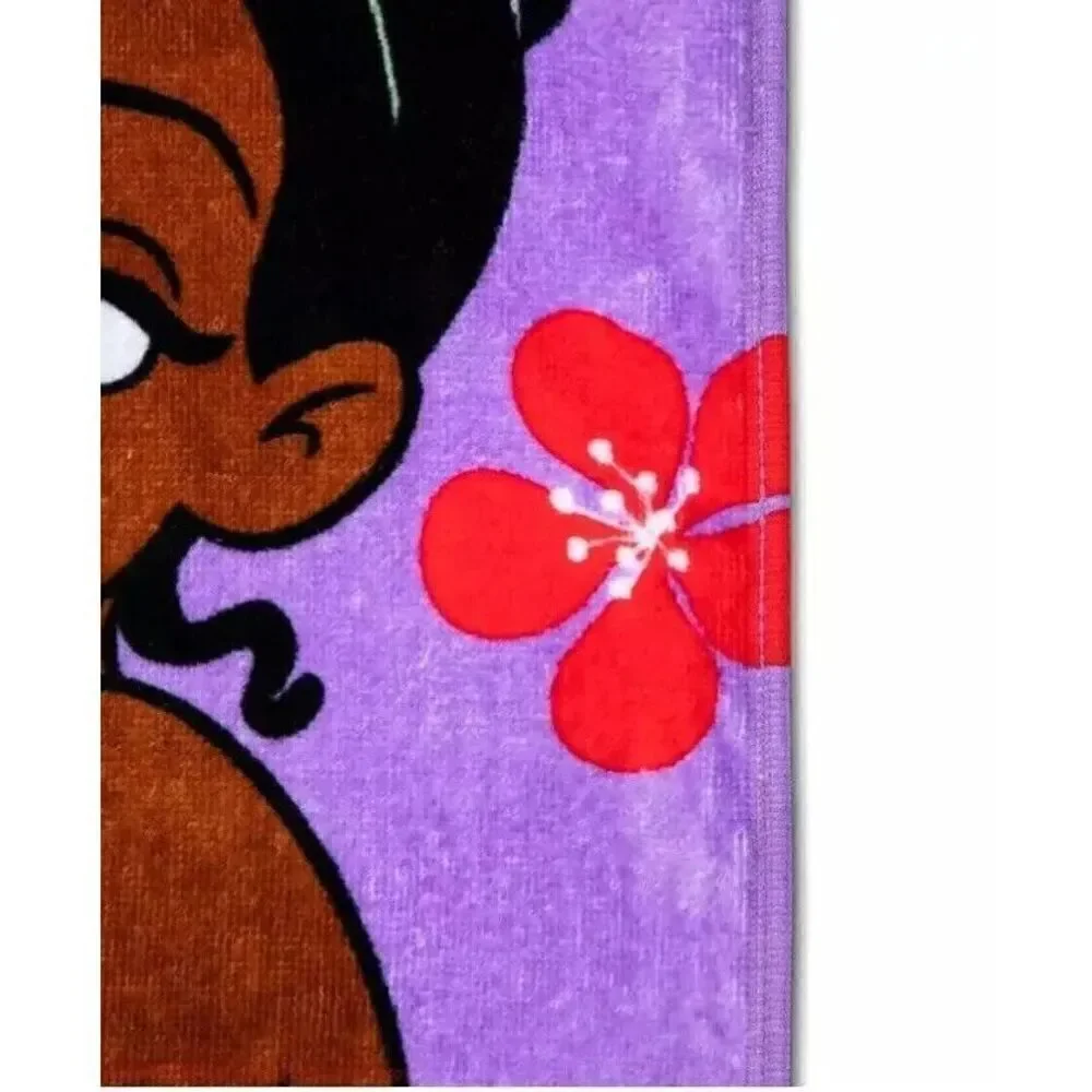 Disney Princess Flowers Beach Towel measures 28 x 58 inches